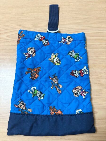 パウパトロール パウパト シューズバッグ 上履き入れ キルト 入園入学 キャラクター 青色 男の子