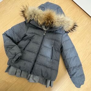 MONCLER キッズ ペプラム フリル ダウンジャケット 女の子 モンクレール