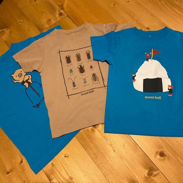 キッズ 半袖Tシャツ モンベル 3枚セット 100cm