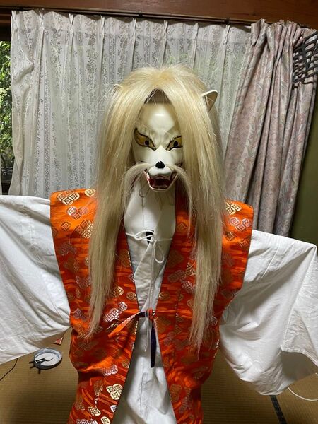 鬘 髪の毛 馬の毛 お面 仮面 能楽 狂言 能面 伝統芸能 伝統文化 古美術 時代 古面 狂言面 神楽面 舞楽面 祭