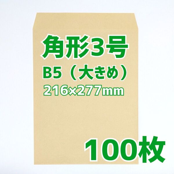 封筒 角形3号 100枚 216×277 b5 包装 資材 発送 梱包 角3