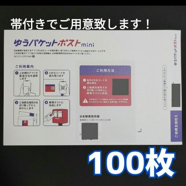 100枚 ゆうパケットポストmini ゆうパケットポストミニ ゆうパケットポスト封筒 専用封筒 ゆうパケット 封筒