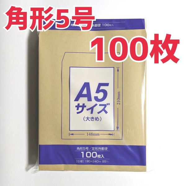 マルアイ 角形5号 100枚 封筒 190×240 A5 包装 資材 発送 角5