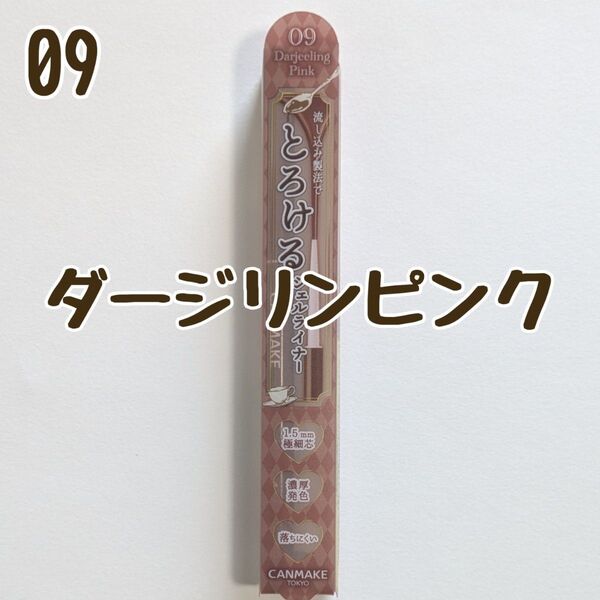 キャンメイク 09 ダージリンピンク アイライナー クリーミータッチライナー ジェルライナー とろける書き心地