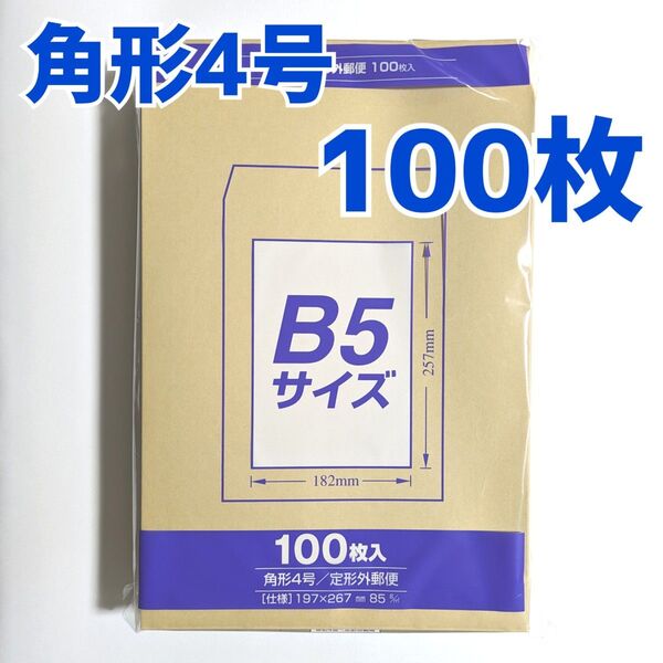 マルアイ 角形4号 100枚 封筒 197×267 B5 包装 資材 発送 梱包