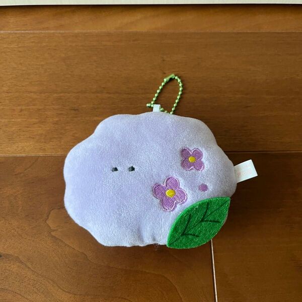 つぶらな瞳のお花屋 あじさい むらさき ぬいぐるみ マスコット キーホルダー