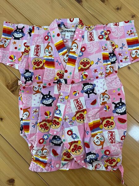 アンパンマン 甚平 女の子 浴衣 80