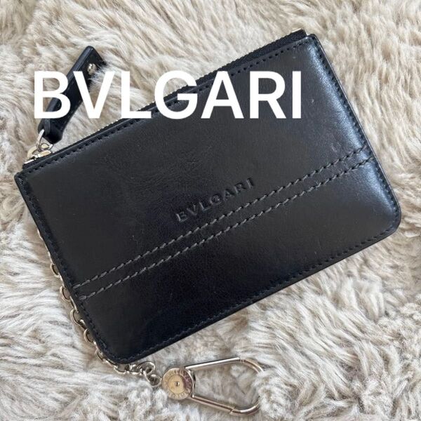 BVLGARI ブルガリ キーケース&コインケース カードケース ブラック 黒 レザー 小銭入れ