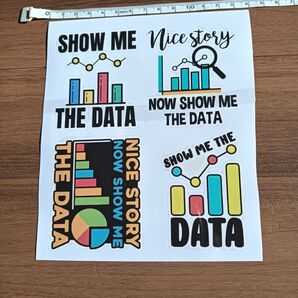 チャート ステッカー 4枚入り 株 グラフ シール