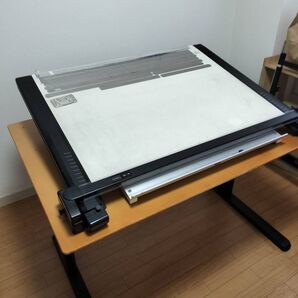 製図板 平行定規 デスク付き