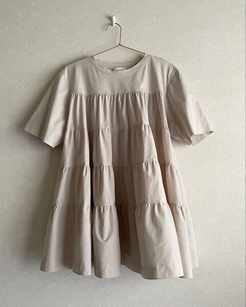 美品 Ballsey コットンジャージーコンビ ティアードプルオーバー