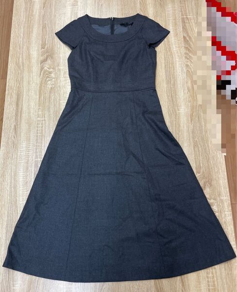 ローラアシュレイ LAURA ASHLEYワンピース グレー シンプル