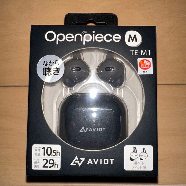 新品 AVIOT アビオット ワイヤレスイヤホン ブラック TE-M1-BK ワイヤレス(左右分離) Bluetooth