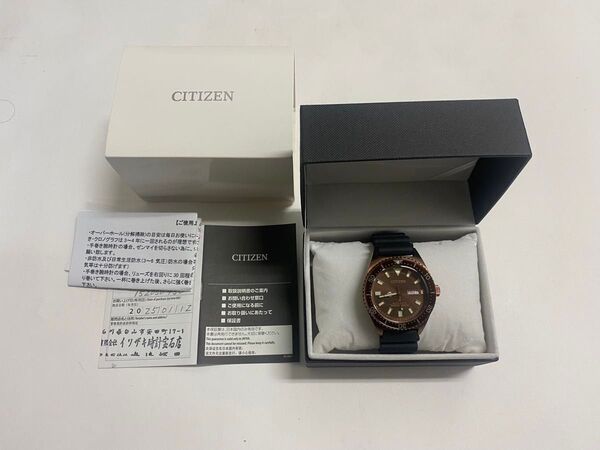 【美品】シチズン CITIZEN PROMASTER MARINE NY0125-08W 自動巻き ダイバーズ