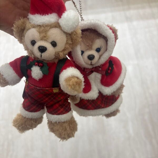 ダッフィー シェリーメイ クリスマスコスチュームキーチェーン 2点セット