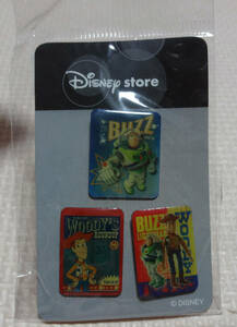 Disney store Toy Story 3 piece insertion piksa- pin badge pin z pin bachi woody baz retro rare 