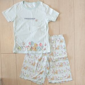 UNIQLO すみっコぐらし 部屋着 パジャマ 半袖Tシャツ 130cm リラコ ステテコ 140cm グリーン 緑