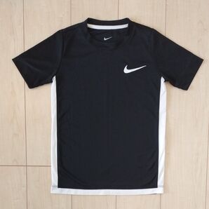 NIKE ナイキ サッカー ユニフォーム ゲームシャツ 半袖 黒 ブラック S 130cm 140cm