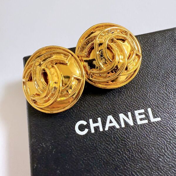 CHANEL シャネル ココマーク ロゴ イヤリング ゴールド ヴィンテージ 94P ラウンドイヤリング ココ アクセサリー