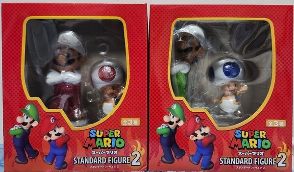新品未開封 スーパーマリオ スタンダードフィギュア2 マリオ ルイージ2種類セット