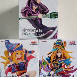 遊戯王 Equal Arts フィギュア 3種類セット ブラック マジシャン ブラックマジシャンガール