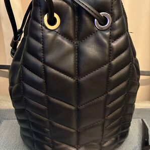 ZARA、ザラ、巾着、リュック、ショルダー、万能バッグ、美品、黒、フェイクレザー