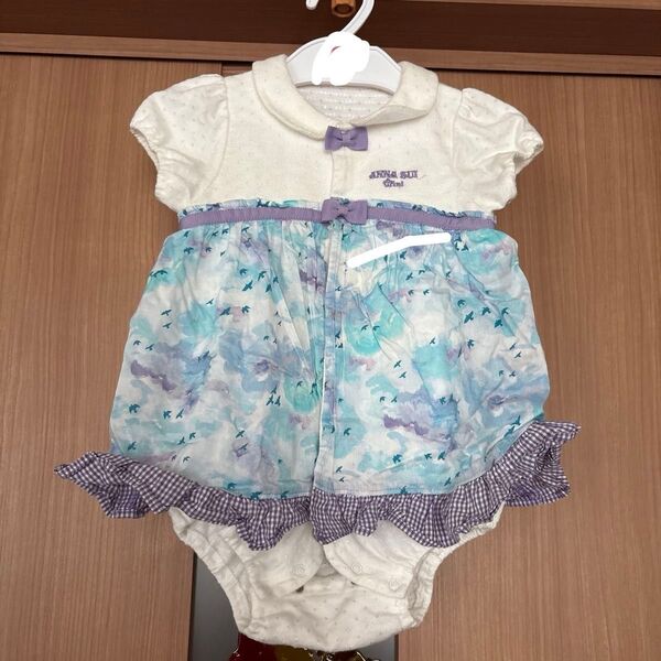 ANNA SUI mini ロンパース 80 女の子 子供服 パープル ドレス お出かけ