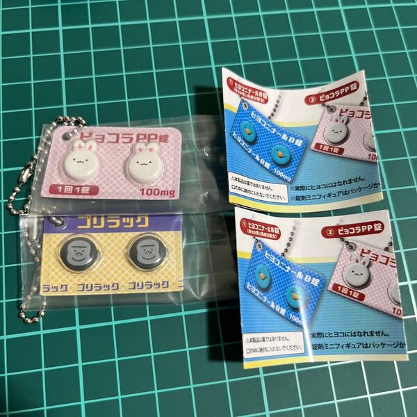 ヒヨコニナール B錠 ジェネリックチャーム ガチャガチャ ピョコラPP錠 うさぎ ゴリラック ゴリラ