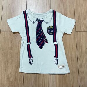 amabro ネクタイ サスペンダー風Tシャツ 100cm