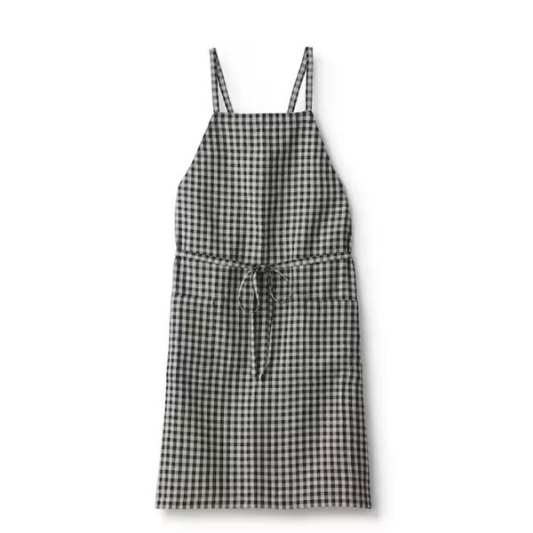 新品 無印良品 麻平織 カフェエプロン