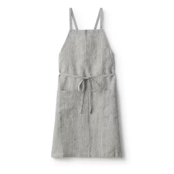 新品 無印良品 麻平織 カフェエプロン