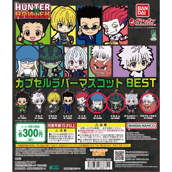 ハンターハンター カプセルラバーマスコットBEST 全9種セット