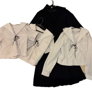 学生服 セーラー服 コスプレ 女子 高校 紺 春夏秋冬 5点セット
