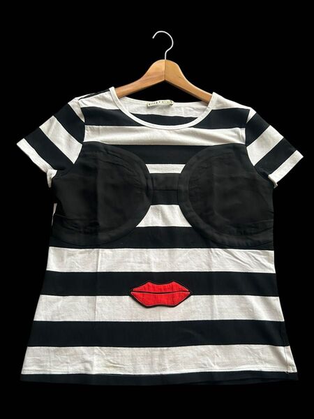 alice+olivia アリスアンドオリビア ステイシーボーダーTシャツ カットソートップス 半袖