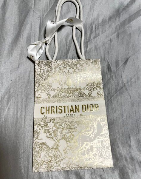 Dior ディオール 紙袋 ショッパー ショップ袋 クリスチャンディオール リボン付き