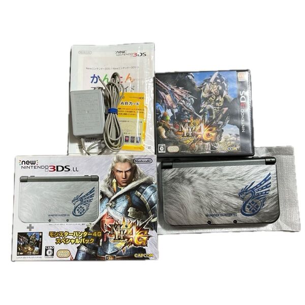 中古品 モンスターハンター 4G スペシャルパック 動作確認済 ACアダプタ付き