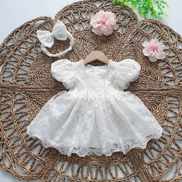 新品 ベビードレス お食い初め お宮参り ロンパース ワンピース 退院着 女の子 結婚式 可愛い 新生児