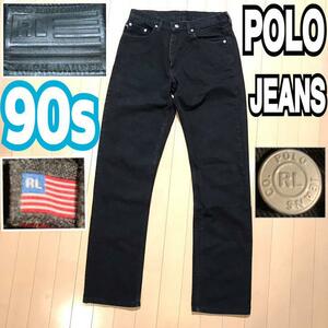 90s polo jeans Polo джинсы Ralph Lauren черный Denim 