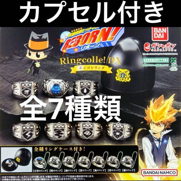 カプセルあり家庭教師 ヒットマン REBORN! リボーン Ringcolle! DX ボンゴレリング全7種フルコンプリートセット