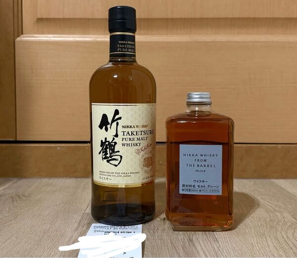 ニッカ 竹鶴 ピュアモルト ウイスキー フロム ザ バレル NIKKA ニッカウヰスキー 2本セット 余市 鶴 山崎 白州