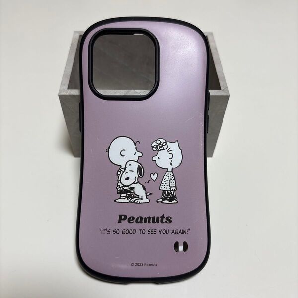 Peanuts iPhone14pro iFace ケース パープル スマホケース