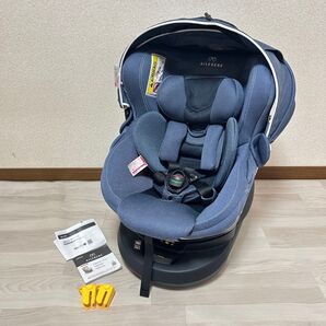 【美品】エールベベ クルット4i プレミアム ナチュラルブルー ISOFIX