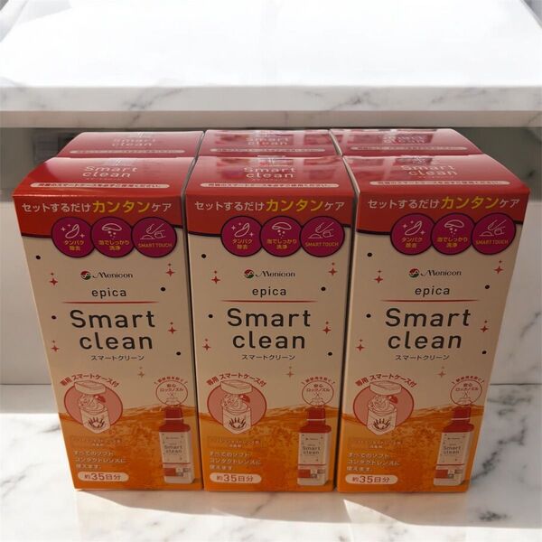 メニコン コンタクト洗浄液 スマートクリーン 300ml×6箱 210日分 ③