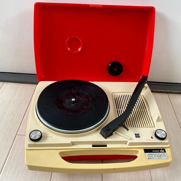 昭和レトロ★ナショナル★ポータブルレコードプレーヤー★完動品★針交換済★50Hz