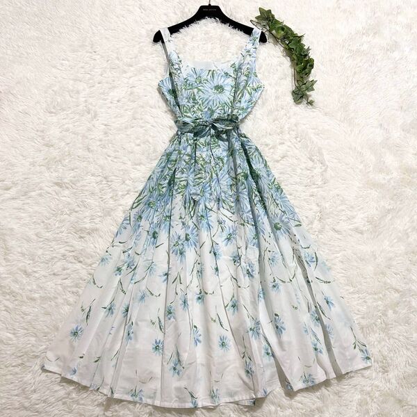 希少デザイン 大きいサイズ ローラアシュレイ ノースリーブ ワンピース XL