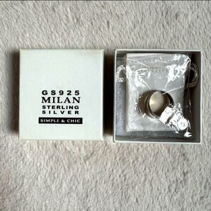 【新品未使用品】GS925 MILAN STERING SILVER SIMPLE&CHIC 15号 未研磨