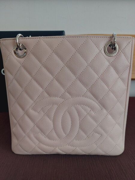 CHANEL シャネル ショルダーバッグ PSTトートバッグ キャビアスキン 付属品完備 値下げお断り