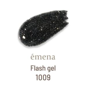 プリジェル エメナ フラッシュジェル 1009 黒 ブラック フラッシュネイル カラージェル グリッター ラメ セルフネイル