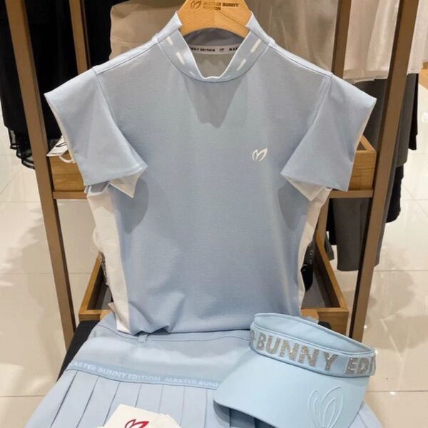 ゴルフ マスターバニーエディション レディース トップス シャツ ノースリーブ (ブルー)Sサイズ