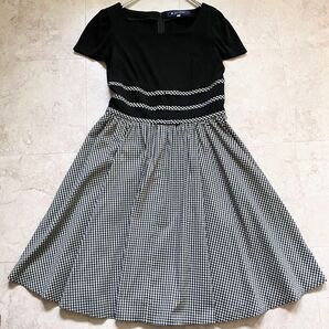 M’S GRACY チェック柄ドッキングワンピース